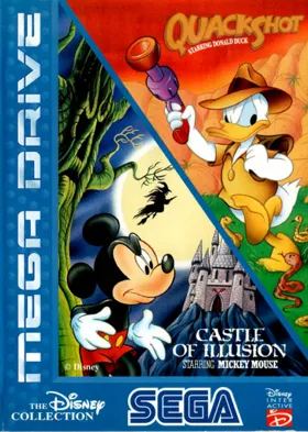 Disney Collection, The - QuackShot Starring Donald Duck + Castle of Illusion Starring Mickey Mouse (Europe) box cover front